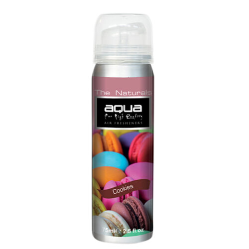 Aqua ΑΡΩΜΑΤΙΚΟ ΑΥΤΟΚΙΝΗΤΟΥ ΣΕ ΣΠΡΕΙ (SPRAY) ΜΕ ΑΡΩΜΑ ΜΠΙΣΚΟΤΟ (SOFT COOKIES) FLAVORS SERIES 75ml AQUA – 1 TEM.