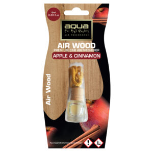 Aqua Aqua - ΑΡΩΜΑΤΙΚΟ ΑΥΤΟΚΙΝΗΤΟΥ ΚΡΕΜΑΣΤΟ ΜΠΟΥΚΑΛΑΚΙ ΜΕ ΑΡΩΜΑ ΜΗΛΟ & ΚΑΝΕΛΑ (APPLE & CINAMMON) AIR WOOD AQUA - 1 TEM. (10-463/AQ)