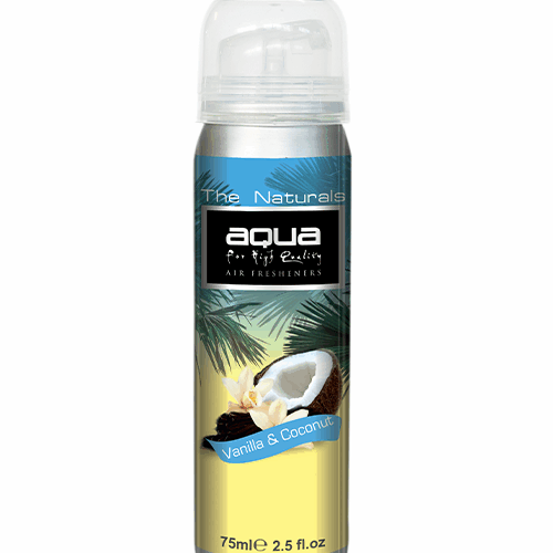 Aqua ΑΡΩΜΑΤΙΚΟ ΑΥΤΟΚΙΝΗΤΟΥ ΣΕ ΣΠΡΕΙ (SPRAY)  ΜΕ ΑΡΩΜΑ ΚΑΡΥΔΑ & ΒΑΝΙΛΙΑ FRUITS SERIES 75ml AQUA – 1 TEM.