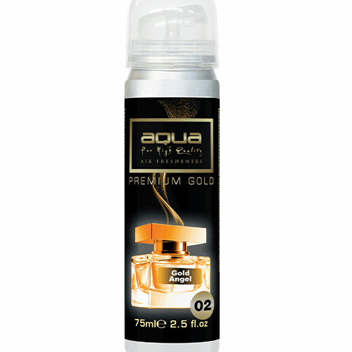Aqua ΑΡΩΜΑΤΙΚΟ ΑΥΤΟΚΙΝΗΤΟΥ ΣΕ ΣΠΡΕΙ (SPRAY)  ΜΕ ΑΡΩΜΑ GOLD ANGEL PREMIUM GOLD SERIES 75ml AQUA – 1 TEM.