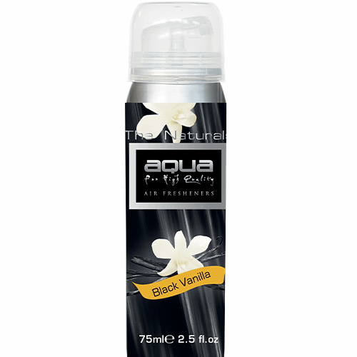 Aqua ΑΡΩΜΑΤΙΚΟ ΑΥΤΟΚΙΝΗΤΟΥ ΣΕ ΣΠΡΕΙ (SPRAY)  ΜΕ ΑΡΩΜΑ BLACK VANILLA FLOWERS SERIES 75ml AQUA – 1 TEM.