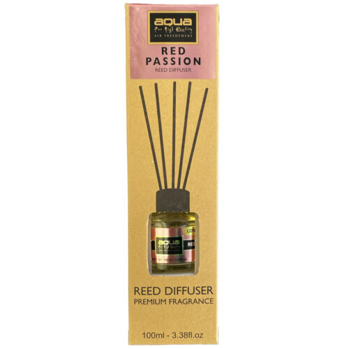 Aqua Αρωματικό Χώρου Red Passion Home Reed Diffuser με 6 Στικς Aqua 100 ml – 1 τμχ