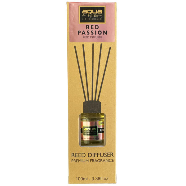 Aqua Αρωματικό Χώρου Red Passion Home Reed Diffuser με 6 Στικς Aqua 100 ml - 1 τμχ