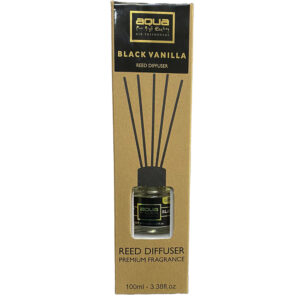 Aqua Αρωματικό Χώρου Black Vanilia Home Reed Diffuser με 6 Στικς Aqua 100 ml - 1 τμχ