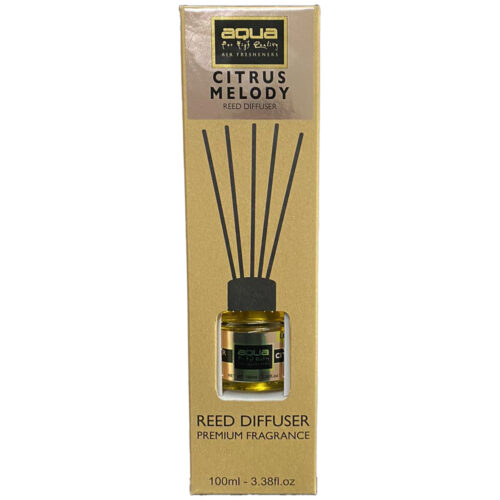 Aqua Αρωματικό Χώρου Citrus Melody Home Reed Diffuser με 6 Στικς Aqua 100 ml – 1 τμχ