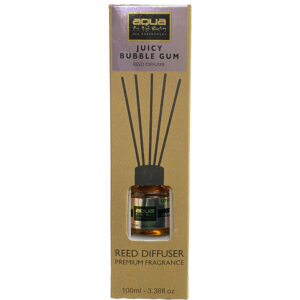 Aqua Αρωματικό Χώρου Juicy Bubblegum Home Reed Diffuser με 6 Στικς Aqua 100 ml - 1 τμχ