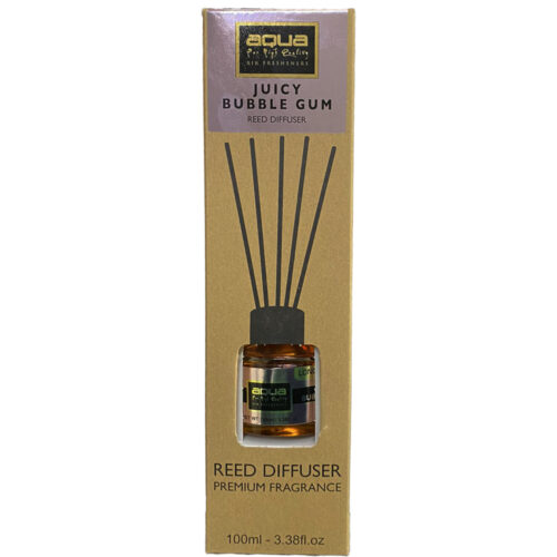 Aqua Αρωματικό Χώρου Juicy Bubblegum Home Reed Diffuser με 6 Στικς Aqua 100 ml – 1 τμχ