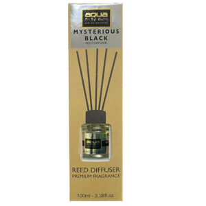Aqua Αρωματικό Χώρου Mysterious Black Home Reed Diffuser με 6 Στικς Aqua 100 ml - 1 τμχ