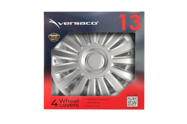 Amio ΤΑΣΙΑ 13" HUBCAP LUXURY ΑΣΗΜΙ - ΣΕΤ 4 ΤΕΜ. ΣΕ ΚΟΥΤΙ AMIO - Image 2
