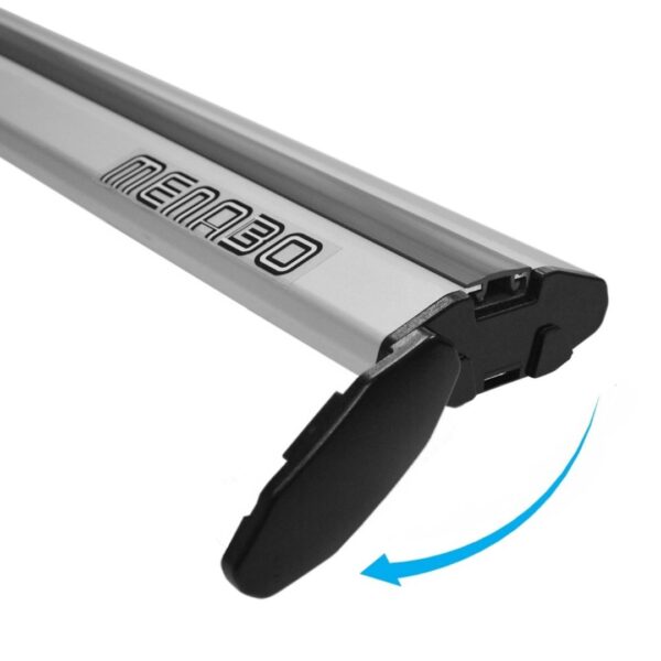 MENABO ΜΠΑΡΕΣ ΟΡΟΦΗΣ ΑΛΟΥΜΙΝΙΟΥ JACKSON SILVER 120 cm ΣΕ ΑΣΗΜΙ ΧΡΩΜΑ ΓΙΑ ΟΡΟΦΗ ΜΕ RAISED RAILS MENABO - 2 ΤΕΜ. - Image 4