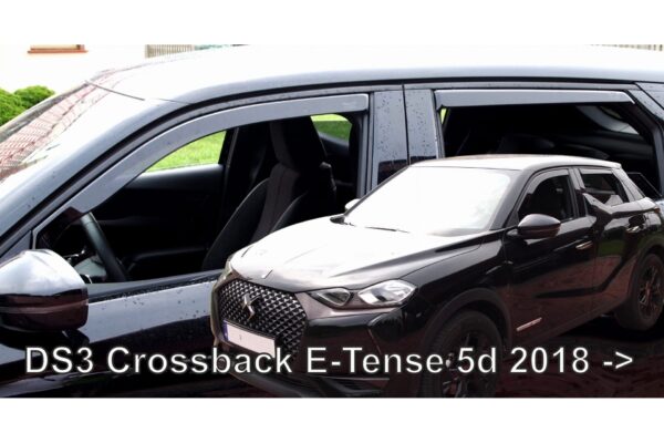 Heko ΑΝΕΜΟΘΡΑΥΣΤΕΣ ΓΙΑ DS3 CROSSBACK E-TENSE 5D 2018+  ΣΕΤ ΑΥΤΟΚΙΝΗΤΟΥ ΑΠΟ ΕΥΚΑΜΠΤΟ ΦΙΜΕ ΠΛΑΣΤΙΚΟ HEKO - 4 ΤΕΜ.