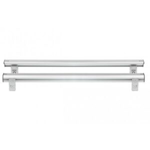 MENABO ΒΑΣΕΙΣ ΣΤΗΡΙΞΗΣ ΑΛΟΥΜΙΝΙΟΥ TBR FIXING PROFILE KIT XL 146,6 cm ΣΕ ΑΣΗΜΙ ΧΡΩΜΑ ΜΕ ΥΠΟΔΟΧΕΣ T-SYSTEM ΓΙΑ ΜΠΑΡΕΣ TBR ΚΑΡΟΤΣΑΣ ΣΕ PICKUP ΚΑΙ ΑΓΡΟΤΙΚΑ ΟΧΗΜΑΤΑ MENABO - 2 ΤΕΜ.
