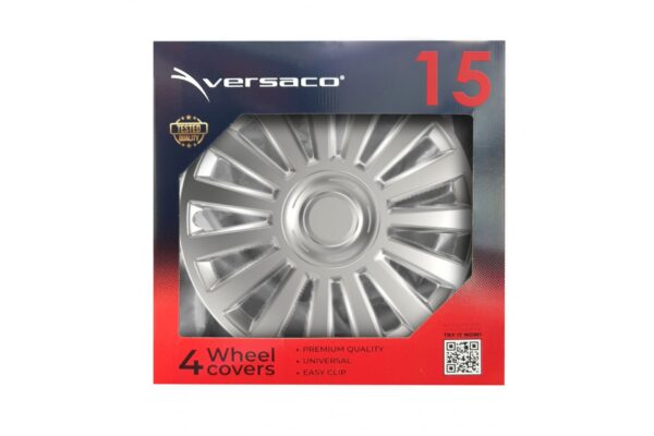 Amio ΤΑΣΙΑ 15" HUBCAP LUXURY ΑΣΗΜΙ - ΣΕΤ 4 ΤΕΜ. ΣΕ ΚΟΥΤΙ - Image 2