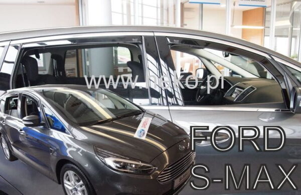 Heko ΑΝΕΜΟΘΡΑΥΣΤΕΣ ΓΙΑ FORD S-MAX 2016+ ΣΕΤ ΑΥΤΟΚΙΝΗΤΟΥ ΑΠΟ ΕΥΚΑΜΠΤΟ ΦΙΜΕ ΠΛΑΣΤΙΚΟ HEKO - 4 ΤΕΜ.