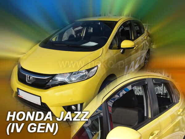 Heko ΑΝΕΜΟΘΡΑΥΣΤΕΣ ΓΙΑ HONDA JAZZ IV 5D 2013+ ΣΕΤ ΑΥΤΟΚΙΝΗΤΟΥ ΑΠΟ ΕΥΚΑΜΠΤΟ ΦΙΜΕ ΠΛΑΣΤΙΚΟ HEKO - 4 ΤΕΜ.