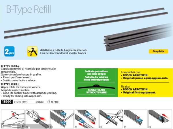 Lampa ΛΑΣΤΙΧΑ ΥΑΛΟΚΑΘΑΡΙΣΤΗΡΩΝ BOSCH AEROTWIN REFILL ΓΡΑΦΙΤΗΣ 71cm (28 INCH) 2ΤΕΜ. ΚΑΤΑΛΛΗΛΑ ΓΙΑ FLAT ΝΕΟΥ ΤΥΠΟΥ ΥΑΛΟΚΑΘΑΡΙΣΤΗΡΕΣ