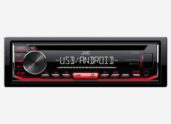 JVC JVC RADIO CD MP3 USB AUX ΚΟΚΚΙΝΟ ΦΩΤΙΣΜΟ ΣΥΜΒΑΤΟ ΜΕ ANDROID