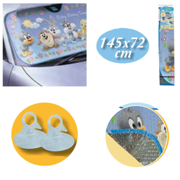 OtoTop ΗΛΙΟΠΡΟΣΤΑΣΙΑ ΕΣΩΤΕΡΙΚΗ ΠΑΡΜΠΡΙΖ BABY LOONEY TUNES (72 Χ 145) - Image 2