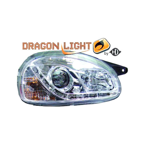 Diederichs ΦΑΝΑΡΙΑ ΓΙΑ OPEL CORSA B 3/5D 2.93-10.00 DRAGONLIGHT+LED CHROME