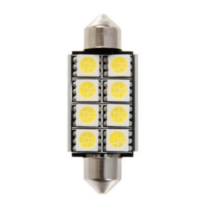 Simoni Racing ΛΑΜΠΑΚΙΑ ΜΕ 8 WARNING LED 39MM ΛΕΥΚΑ