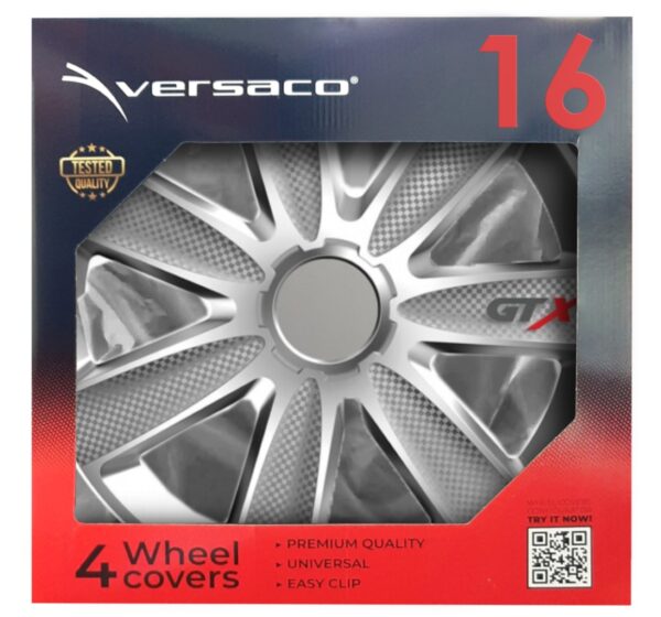 Amio ΤΑΣΙΑ 16" VERSACO GTX SILVER CARBON - ΣΕΤ 4 ΤΕΜ. ΣΕ ΚΟΥΤΙ - Image 2