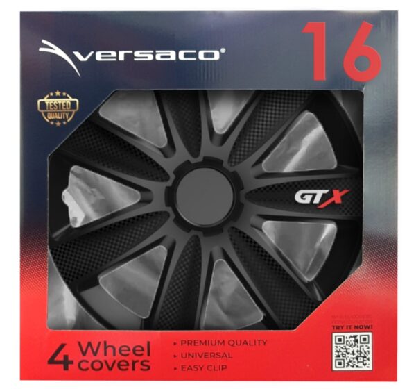 Amio ΤΑΣΙΑ 16" VERSACO GTX BLACK CARBON - ΣΕΤ 4 ΤΕΜ ΣΕ ΚΟΥΤΙ - Image 2