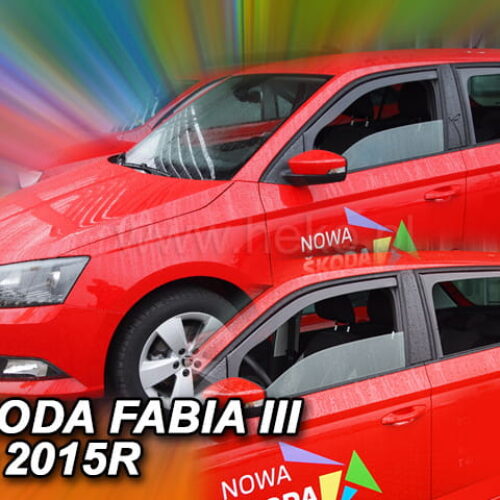 Heko ΑΝΕΜΟΘΡΑΥΣΤΕΣ ΓΙΑ SKODA FABIA III 5D 2014+  HTB ΜΑΚΡΥ ΣΕΤ ΑΥΤΟΚΙΝΗΤΟΥ ΑΠΟ ΕΥΚΑΜΠΤΟ ΦΙΜΕ ΠΛΑΣΤΙΚΟ HEKO – 4 ΤΕΜ.