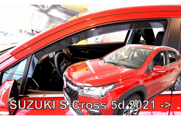 Heko ΑΝΕΜΟΘΡΑΥΣΤΕΣ ΓΙΑ SUZUKI S-CROSS 5D 2021+ ΖΕΥΓΑΡΙ ΑΠΟ ΕΥΚΑΜΠΤΟ ΦΙΜΕ ΠΛΑΣΤΙΚΟ HEKO - 2 ΤΕΜ.