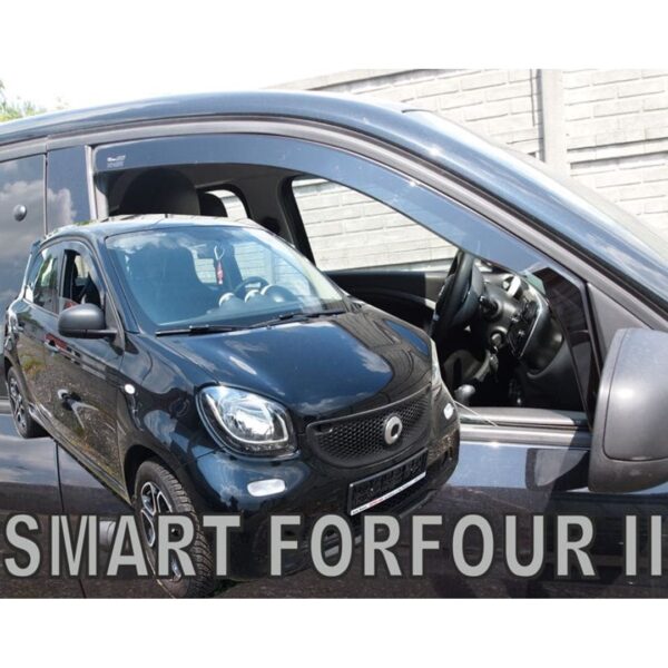 Heko ΑΝΕΜΟΘΡΑΥΣΤΕΣ ΓΙΑ RENAULT TWINGO 5D 2014+ / SMART FORFOUR 453 5D 2014+ ΖΕΥΓΑΡΙ ΑΠΟ ΕΥΚΑΜΠΤΟ ΦΙΜΕ ΠΛΑΣΤΙΚΟ HEKO - 2 ΤΕΜ..
