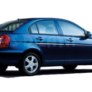 S-dizayn TRIM ΠΑΡΑΘΥΡΩΝ 4ΤΕΜ ΑΝΟΞ.ΑΤΣΑΛΙ ΧΡΩΜΙΟ ΓΙΑ HYUNDAI ACCENT/ERA SD 2005-2011