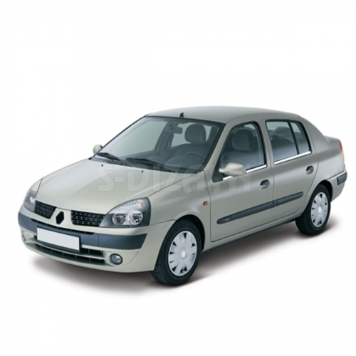 S-dizayn TRIM ΠΑΡΑΘΥΡΩΝ 4ΤΕΜ ΑΝΟΞ.ΑΤΣΑΛΙ ΧΡΩΜΙΟ ΓΙΑ RENAULT CLIO SYMBOL SEDAN 99-06
