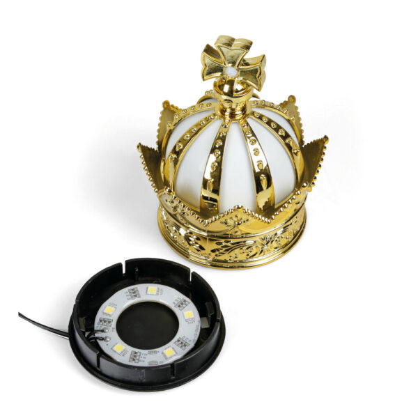 Lampa ΒΑΣΗ ΦΩΤΙΖΟΜΕΝΗ ΑΡΩΜΑΤΙΚΟΥ KING ΛΕΥΚΟΥ ΦΩΤΙΣΜΟΥ LED (ΚΑΛΩΔΙΟ ΦΟΡΤΙΣΗΣ USB 5V/120cm)​​​ LAMPA - 1 ΤΕΜ - Image 2