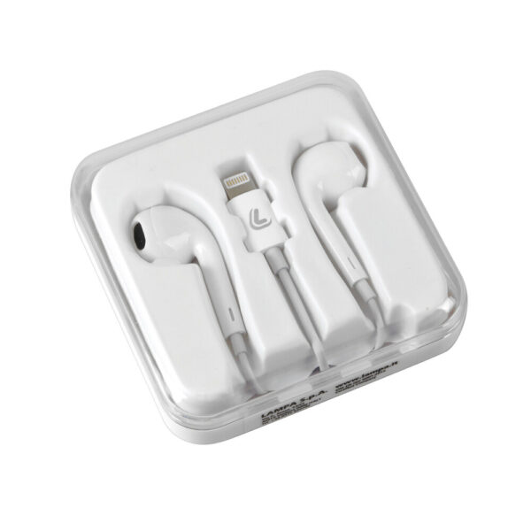 Lampa ΑΚΟΥΣΤΙΚΑ BLUETOOTH ΜΕ ΜΙΚΡΟΦΩΝΟ ΚΑΙ ΚΑΛΩΔΙΟ 120cm ΓΙΑ APPLE (8PIN) ΛΕΥΚΑ LAMPA - 1 TEM. - Image 2