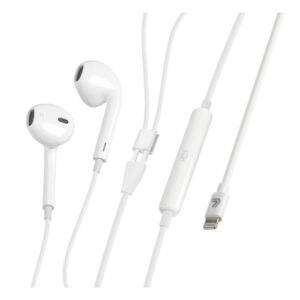 Lampa ΑΚΟΥΣΤΙΚΑ BLUETOOTH ΜΕ ΜΙΚΡΟΦΩΝΟ ΚΑΙ ΚΑΛΩΔΙΟ 120cm ΓΙΑ APPLE (8PIN) ΛΕΥΚΑ LAMPA - 1 TEM.