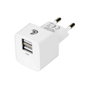 Lampa ΦΟΡΤΙΣΤΗΣ ME OIKIAKH ΠΡΙΖΑ 220/240V 12W 2400mA ΜΕ 2 ΘΥΡΕΣ USB (A+A) LAMPA - 1 ΤΕΜ