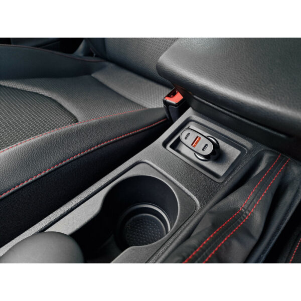 Lampa ΦΟΡΤΙΣΤΗΣ ΑΝΑΠΤΗΡΑ 12/24V MAX 40W ΜΕ 1 ΘΥΡΑ USB A & 2 ΘΥΡΕΣ USB C FAST CHARGE ΜΑΥΡΟΣ ROCKET 3 PRO LAMPA - 1 TEM. - Image 3