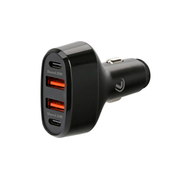 Lampa ΦΟΡΤΙΣΤΗΣ ΑΝΑΠΤΗΡΑ 12/24V MAX 50W ΜΕ 2 ΘΥΡΕΣ USB A & 2 ΘΥΡΕΣ USB C FAST CHARGE ΜΑΥΡΟΣ ROCKET 4 PRO LAMPA - 1 TEM. - Image 2