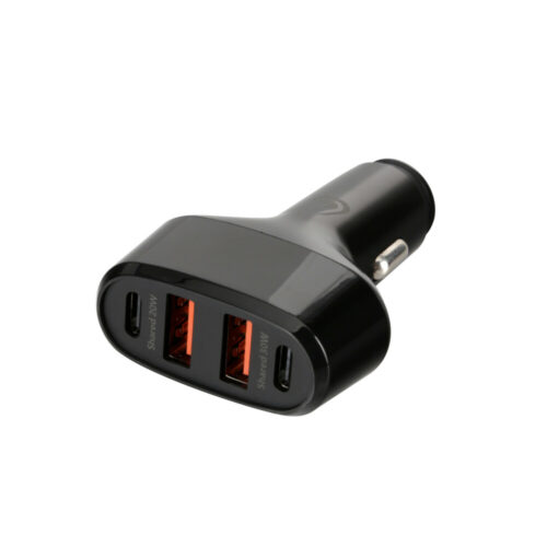 Lampa ΦΟΡΤΙΣΤΗΣ ΑΝΑΠΤΗΡΑ 12/24V MAX 50W ΜΕ 2 ΘΥΡΕΣ USB A & 2 ΘΥΡΕΣ USB C FAST CHARGE ΜΑΥΡΟΣ ROCKET 4 PRO LAMPA – 1 TEM.