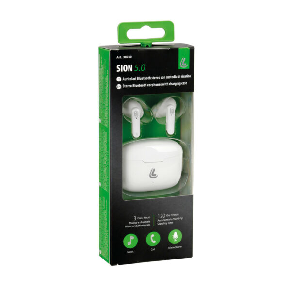 Lampa ΑΚΟΥΣΤΙΚΑ ΑΣΥΡΜΑΤΑ BLUETOOTH ΜΕ ΘΗΚΗ +ΚΑΛΩΔΙΟ ΦΟΡΤΙΣΗΣ USB(ΜΟΥΣΙΚΗ/ΚΛΗΣΕΙΣ/ΜΙΚΡΟΦΩΝΟ) ΛΕΥΚΑ SION 5.0 LAMPA - 1 TEM. - Image 4