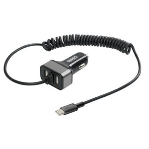 Lampa ΑΝΤΑΠΤΟΡΑΣ ΑΝΑΠΤΗΡΑ SILVER LINE 12/24V - 6000mA (2 USB ΚΑΙ ΚΑΛΩΔΙΟ ΦΟΡΤΙΣΗΣ TYPE C) - 150 cm 
