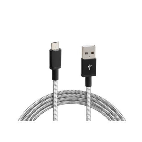 Lampa ΚΑΛΩΔΙΟ USB ΦΟΡΤΙΣΗΣ ΚΑΙ ΣΥΓΧΡΟΝΙΣΜΟΥ IRON SILVER LINE – MICRO USB (100 cm)