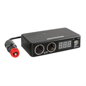 Lampa ΑΝΤΑΠΤΟΡΑΣ ΑΝΑΠΤΗΡΑ 12/24/36V ΔΙΠΛΟΣ ΜΕ 2 USB+ΒΟΛΤΟΜΕΤΡΟ MULTI POWER ΜΕ ΚΑΛΩΔΙΟ 80cm