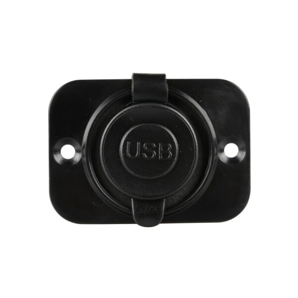 Lampa ΠΡΙΖΑ USB ΜΕ ΚΑΠΑΚΙ ΚΑΙ 2 ΘΥΡΕΣ USB (A+C) 12/24V 3000mA 15W ΜΑΥΡΗ FAST CHARGE LAMPA - 1 TEM. - Image 2