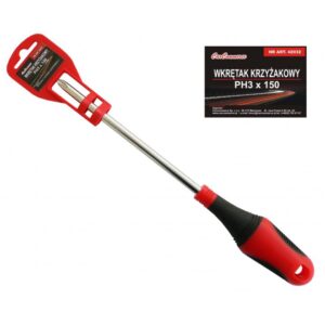 CarCommerce CarCommerce - ΣΤΑΥΡΟΚΑΤΣΑΒΙΔΟ ΧΕΙΡΟΣ PH3X150 (ΜΑΥΡΟ/ΚΟΚΚΙΝΟ) - 1 τεμ. (42032-CC)