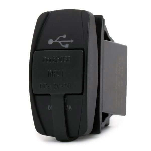 CarCommerce ΔΙΠΛΗ ΘΥΡΑ USB 12/24V - 5V - 3100mA ΜΕ ΚΑΠΑΚΙ ΣΕ ΠΛΑΙΣΙΟ ΔΙΑΚΟΠΤΗ - Image 2