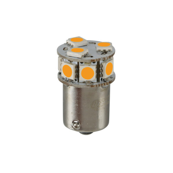 Lampa P21W 24/32V Ba15s 50lm 10xSMDx1CHIP LED CAN-BUS (ΦΟΥΝΤΟΥΚΙ) ΠΟΡΤΟΚΑΛΙ ΔΙΑΘΛΑΣΗΣ BLISTER​ LAMPA - 1 TEM.