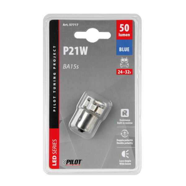 Lampa P21W 24/32V Ba15s 50lm 10xSMDx1CHIP LED CAN-BUS (ΦΟΥΝΤΟΥΚΙ) ΜΠΛΕ ΔΙΑΘΛΑΣΗΣ BLISTER​ LAMPA - 1 TEM. - Image 2