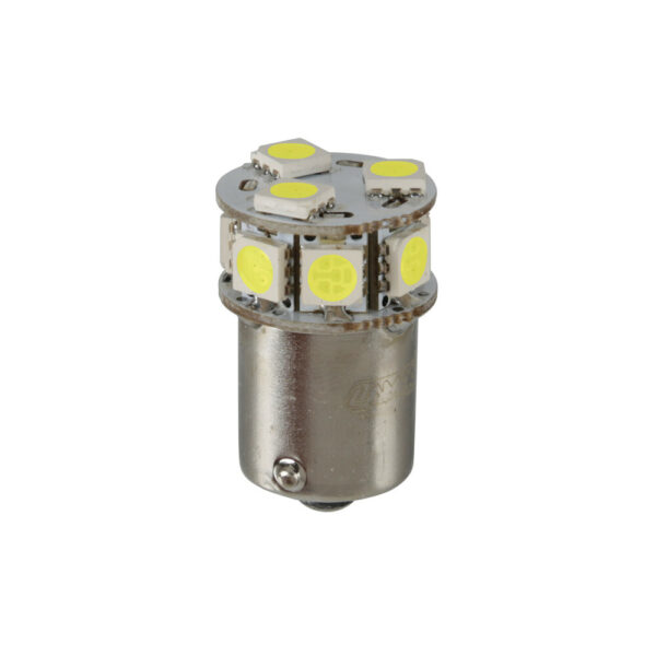 Lampa P21W 24/32V Ba15s 3,5W 180lm 10xSMDx1CHIP LED CAN-BUS (ΦΟΥΝΤΟΥΚΙ) ΛΕΥΚΟ ΔΙΑΘΛΑΣΗΣ ΣΑΚΟΥΛΑ ​ LAMPA - 20 TEM.