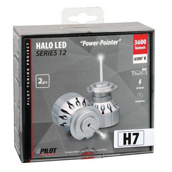 Lampa H7 9>32V 6.500K 3.600lm 40W PX26d HALO LED SERIES 12 POWER-POINTER G-CR SPECIAL CHIPS LED KIT 2 TEM - Image 3