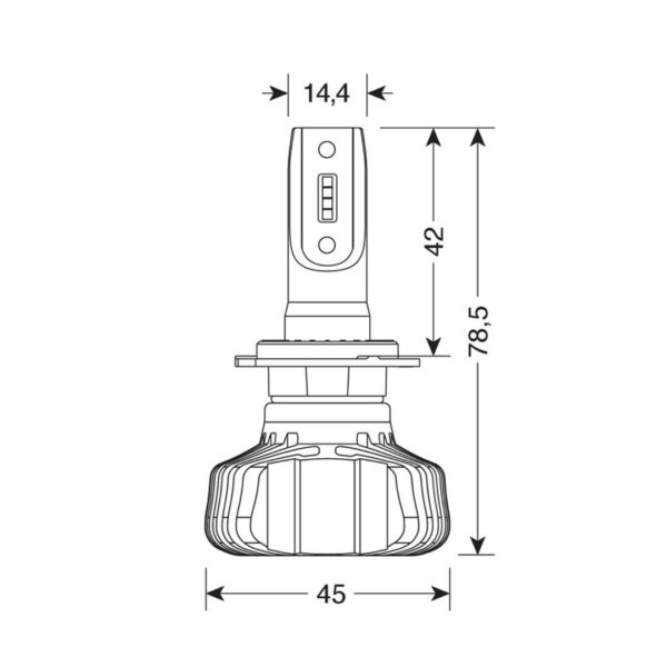 Lampa H7 9-32V 6.500K 4.500lm 40W PX26d HALO LED SERIE 5 BLASTER 8LED SEOUL 2ΤΕΜ. LED KIT - Image 2